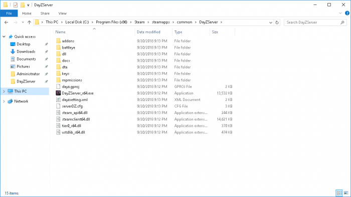 dayz server install server file location